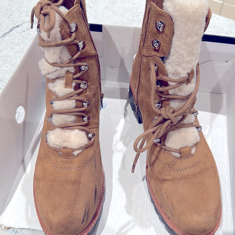 Nine West Fur Combat boots